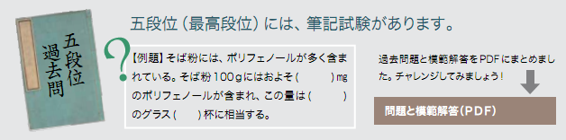 五段位(最高段位)には、筆記試験があります